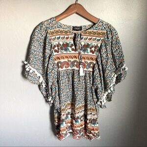 Boutique Floral Blouse Size Small